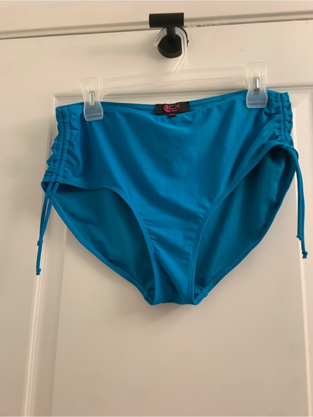 ACX Women’s Teal High-Waist Bikini Bottoms with Side Ruching